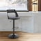 Armen Living Itzan Adjustable Swivel Gray Faux Leather and Black Wood Bar Stool with Black Base LCITBABLGR - alternate 6